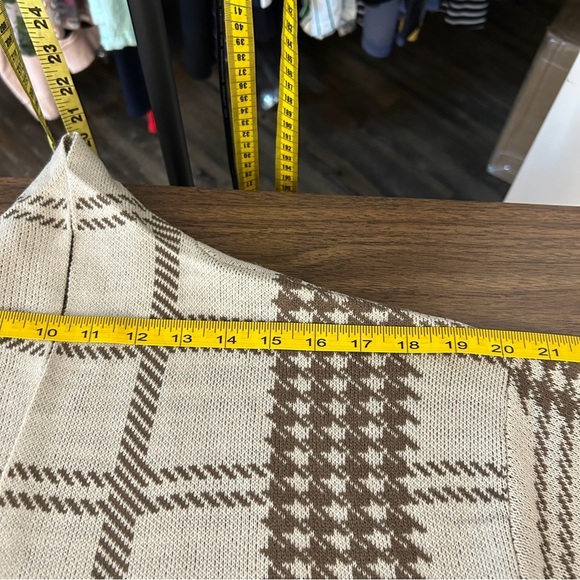 💕 Guilty Plaid Open Front Long Cardigan Sweater S - Picture 10 of 15